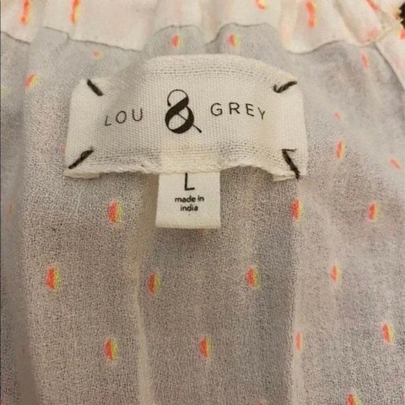 Lou & Grey White Neon Print Halter Top Large - Picture 4 of 10